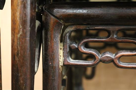 A nest of Chinese hardwood tables W.51cm